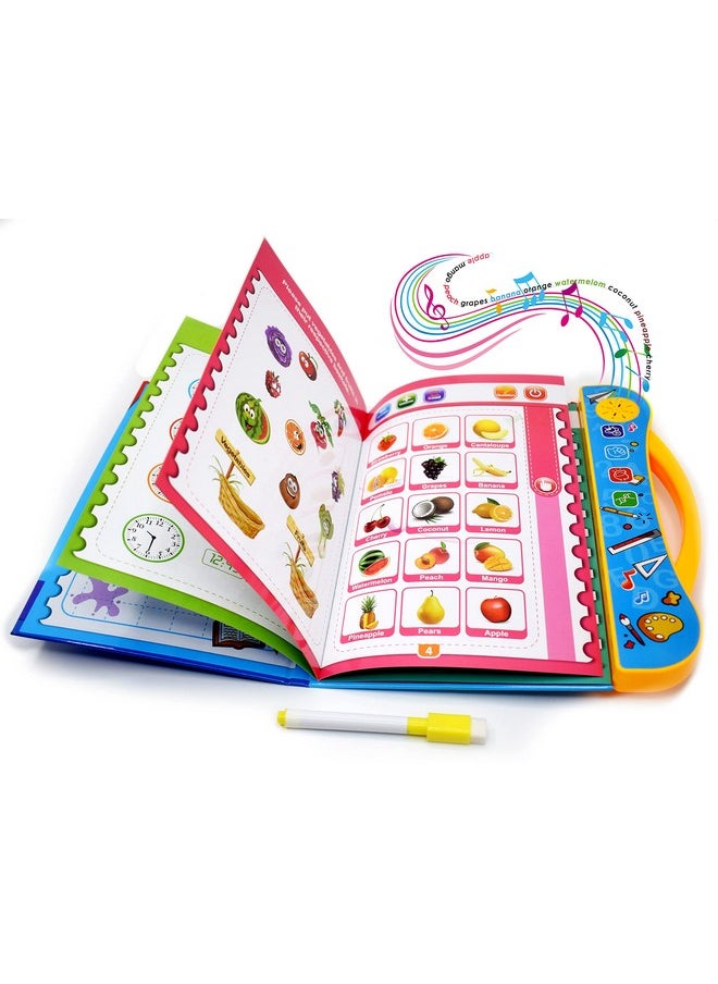 Kiditos Intelligence Book for Kids, Interesting Preschool Learning Book, Kids English Reading Book with Sound & Music, English Letter and Word Learning Audio Book, Learning Book for Kid 3+ Years Old