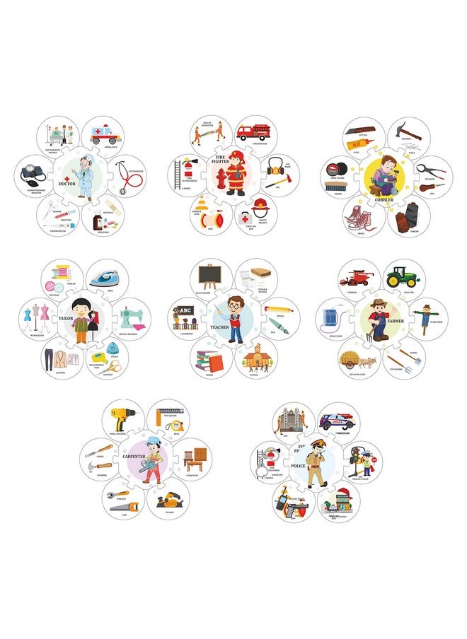RATNA'S Our Helpers Jigsaw Puzzle Jigsaw Combo of 8 Different Helpers