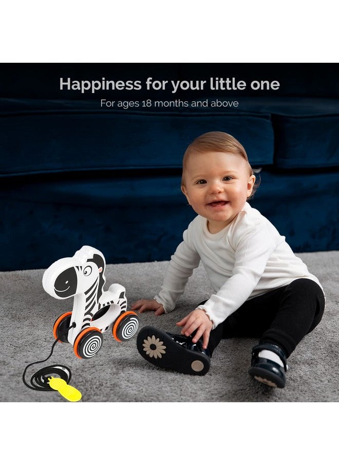 Ratna's Zippy The Zebra | to Walk & Play Pull Along Toy for Infant