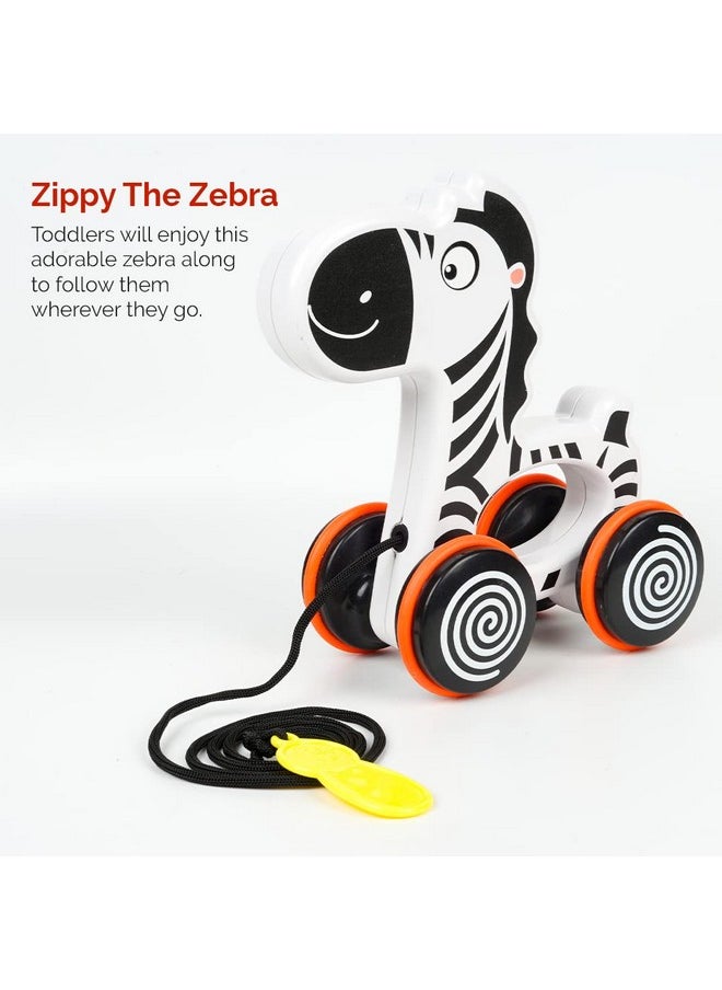 Ratna's Zippy The Zebra | to Walk & Play Pull Along Toy for Infant