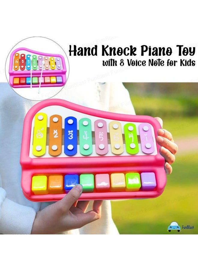 FunBlast Xylophone - Xylophone for Kids, Kids Musical Instruments, Kids Xylophone, Xylophone for 1 Year Old, Kids Drums & Percussion, Hammering & Pounding Toys, Hand Knock Piano Toys (Red)