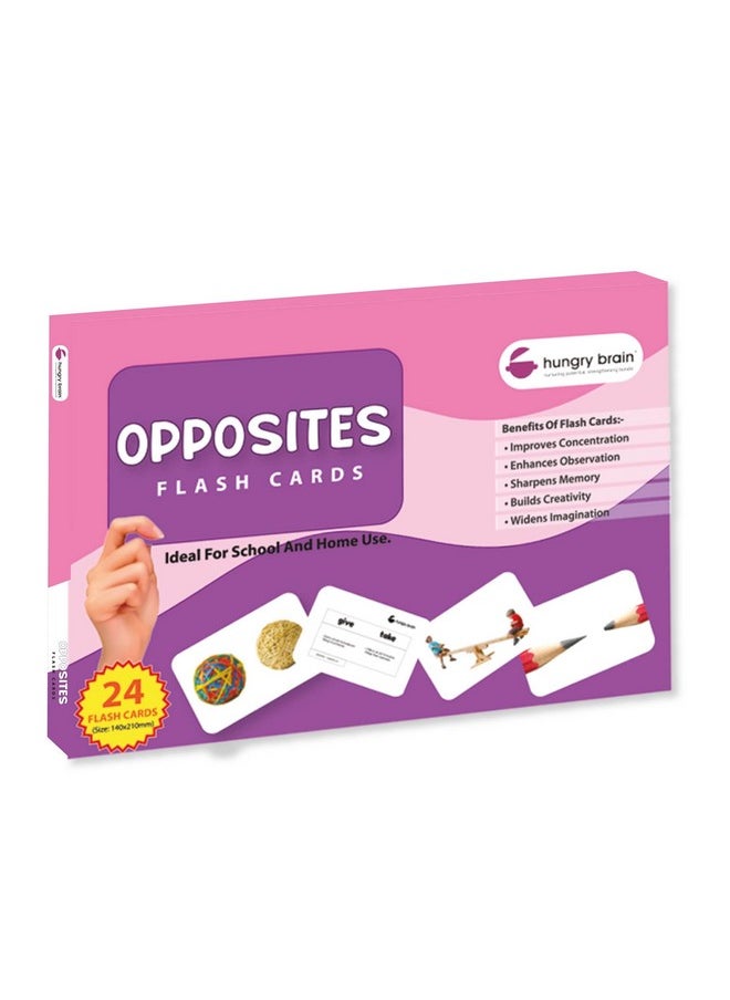 My First Opposites Flash Cards for Toddlers - 24 Cards - 48 Sides, Montessori, Educational, Kindergarten, Preschool Learning Activities, Gifts for Kids, 1-4 Years Babies, Fun & Educational Flashcards