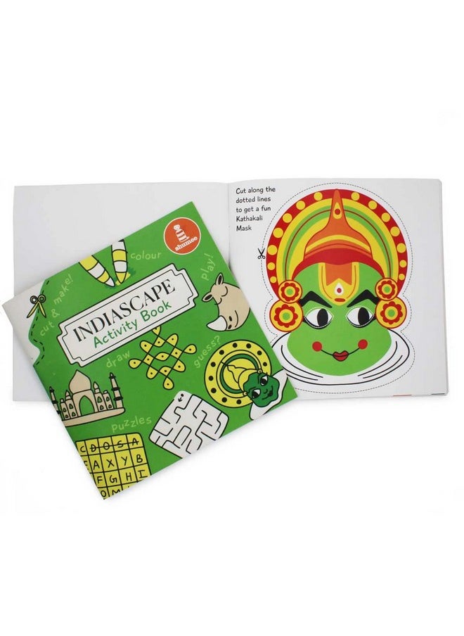 Shumee Indiascape Learning Set - Memory Cards, Activity Book & Puzzle (5 Years+) | 20 Memory Cards | 1 Activity Book | 30 Floor Puzzle Pieces | Multicolor | Eco Friendly | Learning Toy