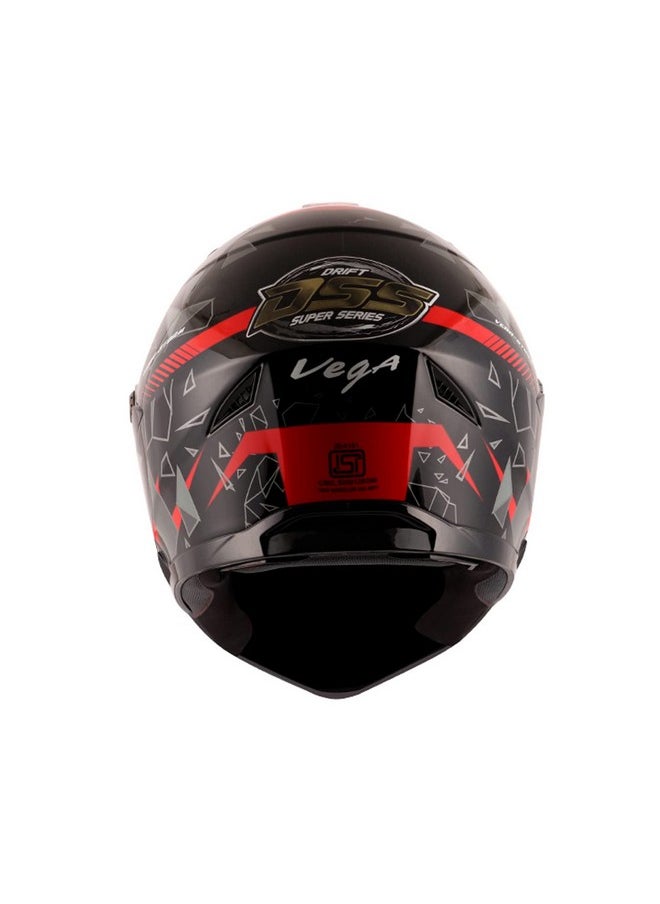 Vega Storm Drift Black Red Helmet-L