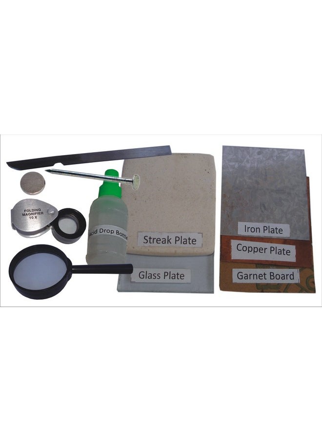 Rocksmins Rocks Science Activity Kit RO20ACWB in Wooden Box with Testing Tools Worksheet Rocks Minerals Puzzle 7 Sheets Set of 20 Handpicked Natural Rocks Specimens in Storage Tray for geology