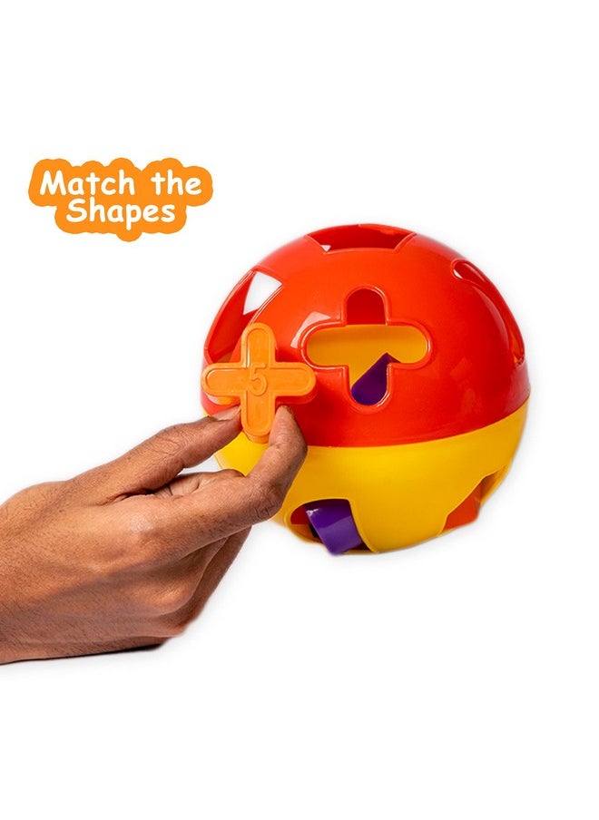 Ratna's Educational Puzzle Ball for Kids 2 in 1. Let Them Learn time with Shapes,Multicolor