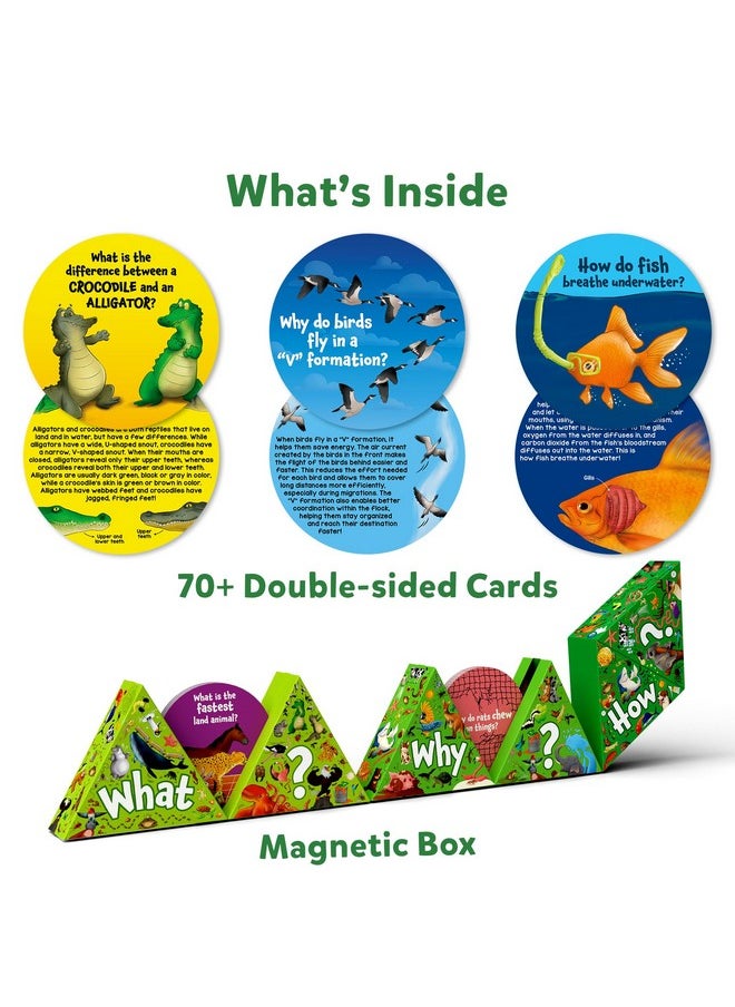 Skillmatics Flash Cards - Science Snippets Animals, Learning Aids & Educational Toys for Boys & Girls, Gifts for Ages 7, 8, 9 & Up, 70+ Cards
