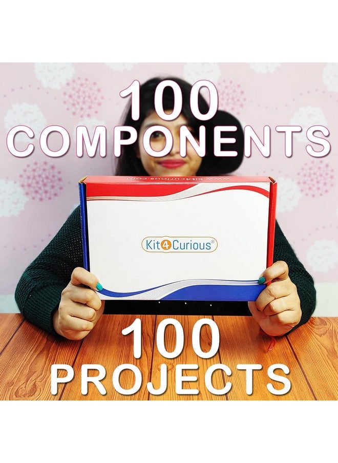 Kit4Curious Super Kit 100 Items in a kit - Science & Fun Innovation Kit with Instruction Manual for 100 Projects