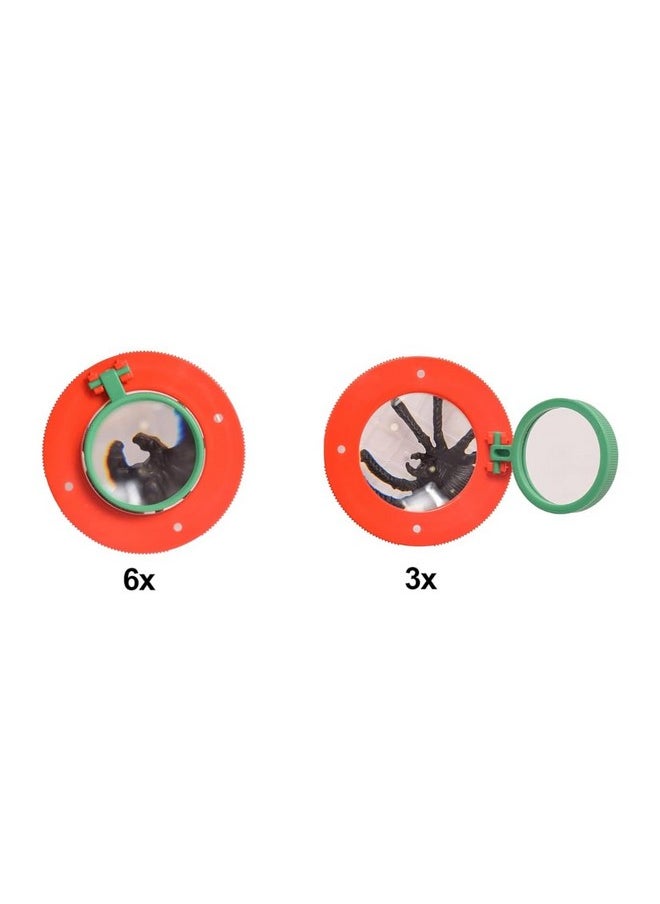 EISCO Magnifying Bug Viewer - 3X & 6X Insect Catcher with Dual Lens, Portable Bug Observation Cage, STEM Learning Kit, Outdoor Exploration, Science Experiments & Educational Toy (Pack of 2)