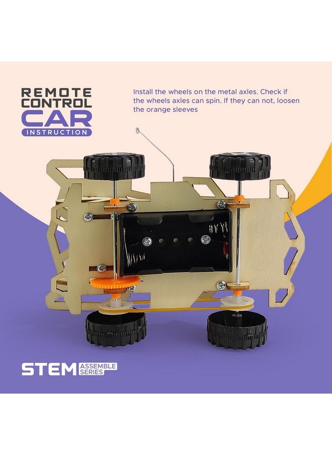 NHR Stem Educational Kit, Wooden Construction Set (STEM Remote Control Car)