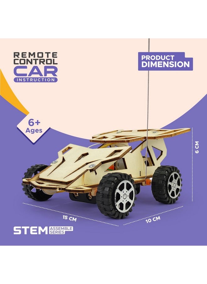 NHR Stem Educational Kit, Wooden Construction Set (STEM Remote Control Car)
