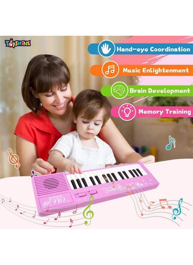 Toyshine Portable 32 Keys & 32 Melody Sound Mini Keyboard Piano Musical Toys for Babies and Kids, 3+ Years Kids Piano