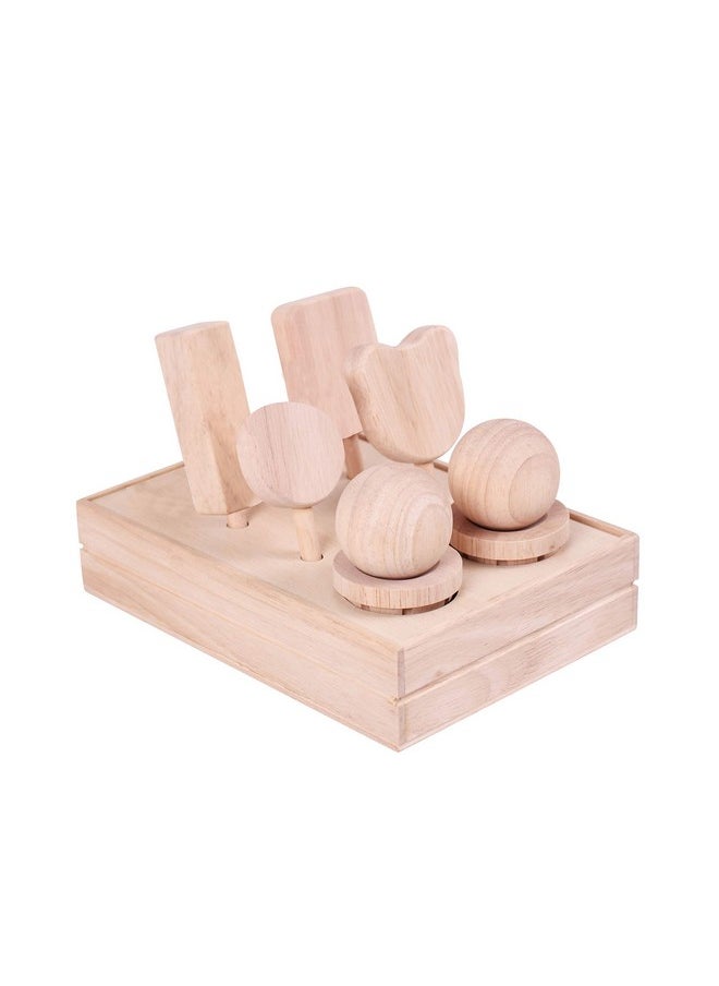Brainsmith Wooden Ice Cream Set, Non-Toxic DIY Painting & Decorating Activity Kit without paints
