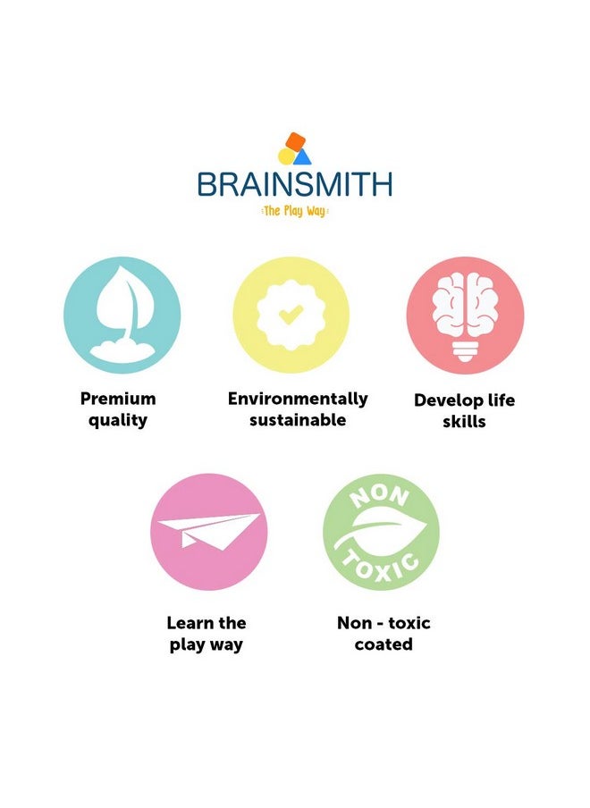 Brainsmith Wooden Ice Cream Set, Non-Toxic DIY Painting & Decorating Activity Kit without paints