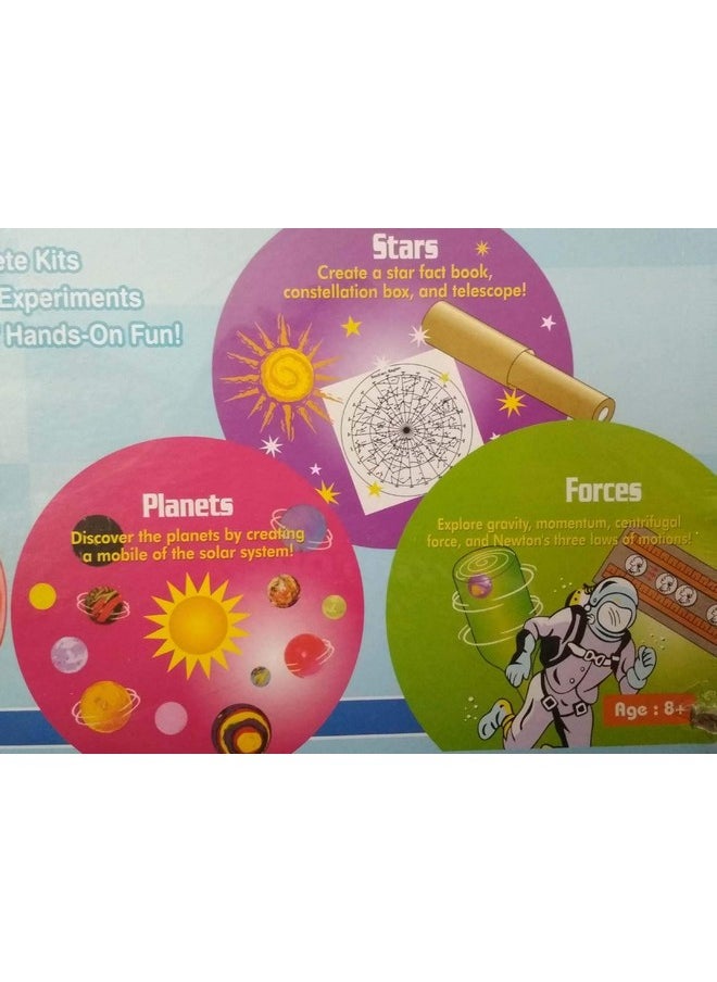 Ekta The Young Scientist Series 3 Set Part Science Kit Stars, Planets, Forces Learn Science The Easy Way Out