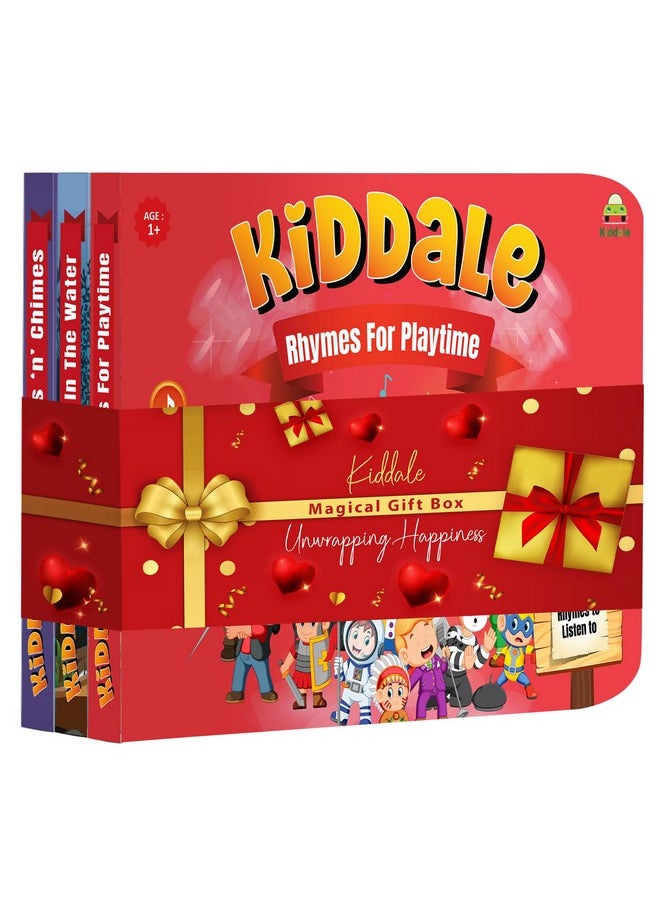 Kiddale Pack of 3 Musical Rhymes Book|16 Aquatic Nursery Rhymes & 8 Each in Rhymes N Chimes and Rhymes for Playtime|28 Sounds Each |Interactive Touch n Play Sound Book|Sing Along Books