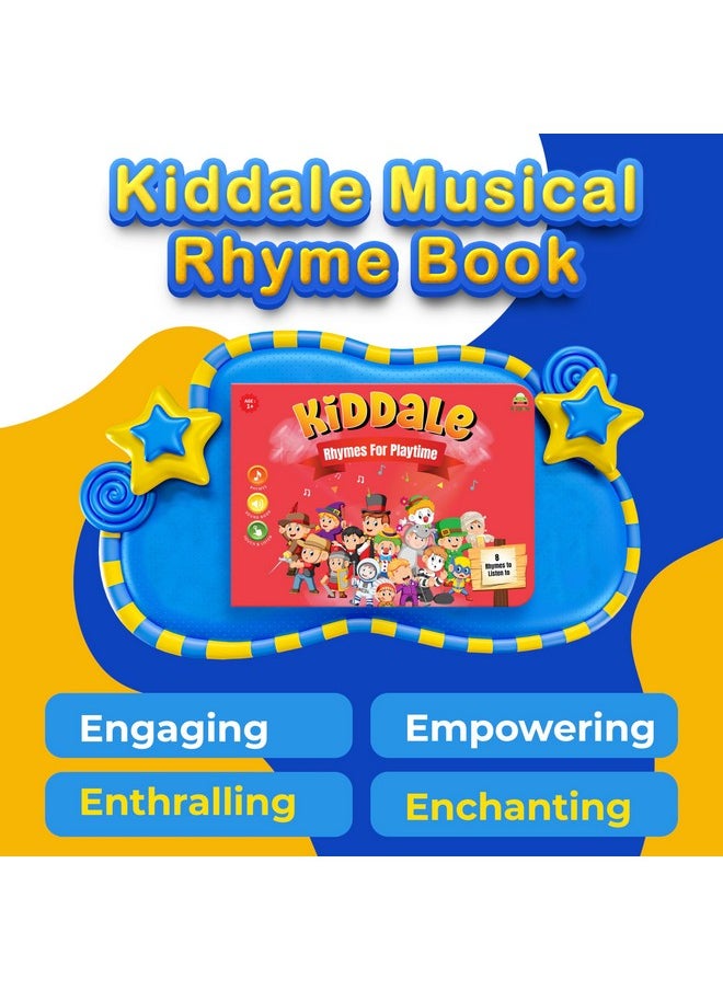 Kiddale Pack of 3: Rhymes for Playtime Sound Book + 2 Non-Sound Board Books - Ripple in The Water and Chirping in The Sky | Best Alternative to Mobile Phone and Laptop for Kids Aged 2-5
