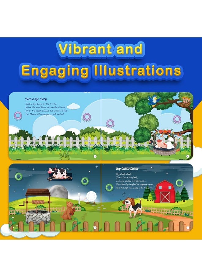 Kiddale Pack of 3: Rhymes for Playtime Sound Book + 2 Non-Sound Board Books - Ripple in The Water and Chirping in The Sky | Best Alternative to Mobile Phone and Laptop for Kids Aged 2-5