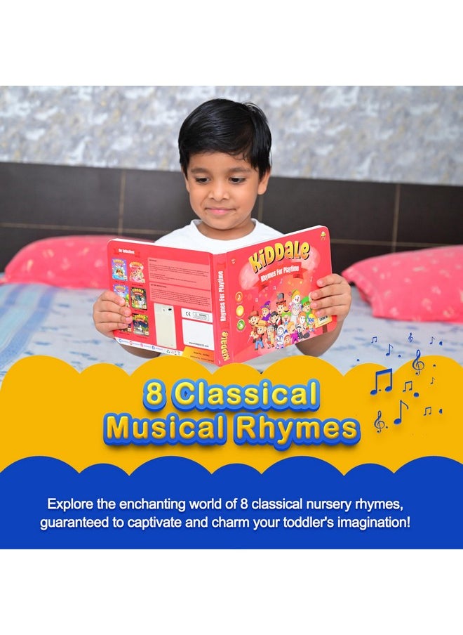 Kiddale Pack of 3: Rhymes for Playtime Sound Book + 2 Non-Sound Board Books - Ripple in The Water and Chirping in The Sky | Best Alternative to Mobile Phone and Laptop for Kids Aged 2-5