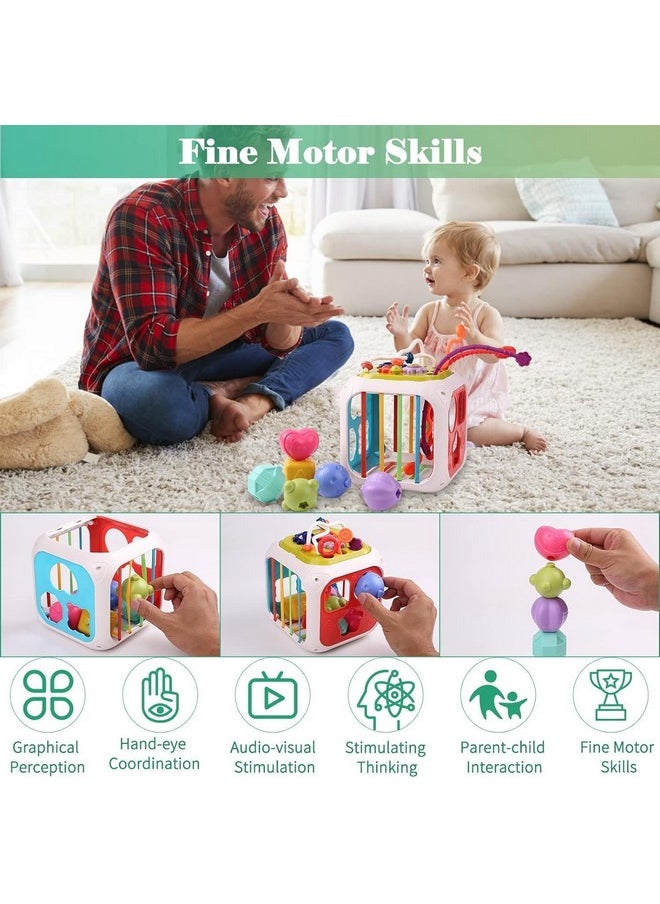 Galaxy Hi-Tech® Baby Toddler Activity Cube with Musical Phone, Play Learning Center Toy 7 in 1 Interactive Educational Activity Multi-Functions, Skill Improvement Early Learning Game Toys