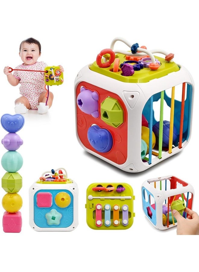 Galaxy Hi-Tech® Baby Toddler Activity Cube with Musical Phone, Play Learning Center Toy 7 in 1 Interactive Educational Activity Multi-Functions, Skill Improvement Early Learning Game Toys