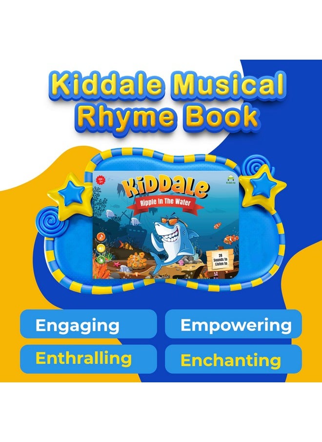 Kiddale 3-Pack Ripple in The Water, Chirping in The Sky and Hindi Nursery Rhyme Musical Interactive Sound Books