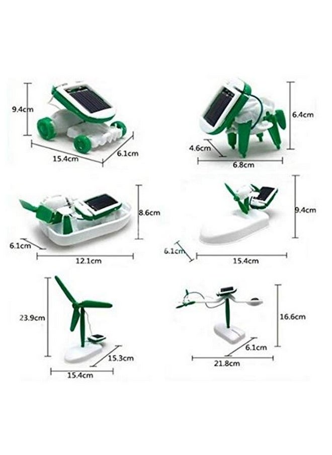 KITIKITTZ Educational 6 in 1 Solar Power Energy Robot Toy Kit Science School Projects for Kids for Learning Purpose