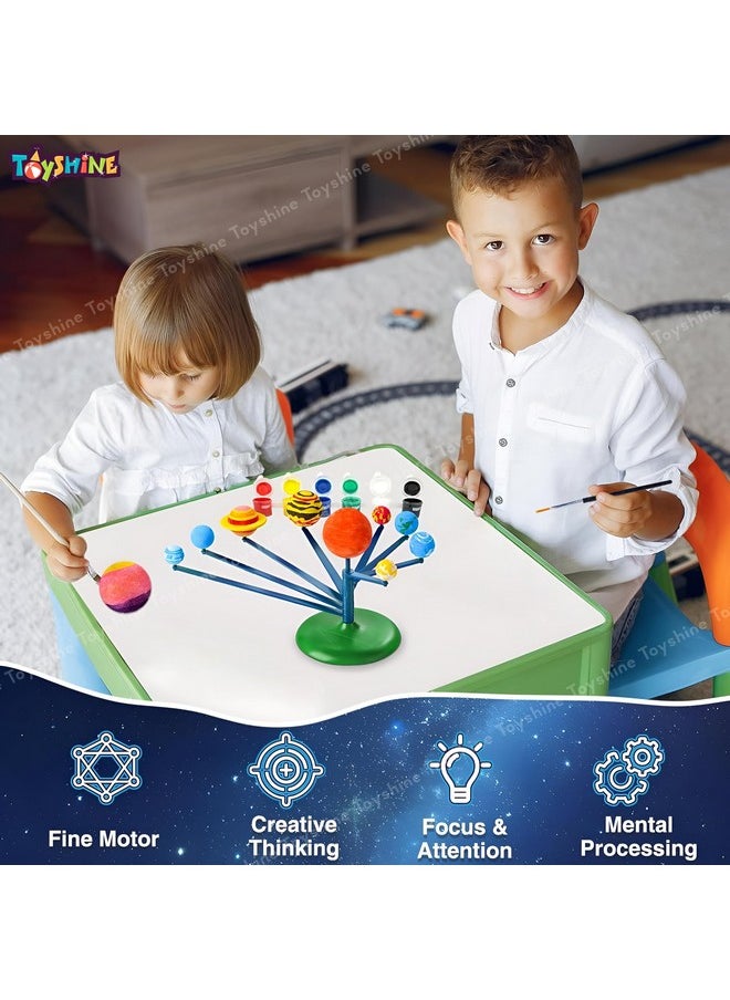 Toyshine My Working Solar System Assemble Paint and Learn DIY Planetarium Model Activity Kit STEM Educational Learning Creative Fun Cum Indoor Game for Boys and Girls 8+