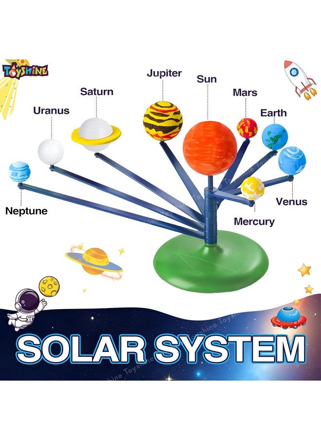 Toyshine My Working Solar System Assemble Paint and Learn DIY Planetarium Model Activity Kit STEM Educational Learning Creative Fun Cum Indoor Game for Boys and Girls 8+
