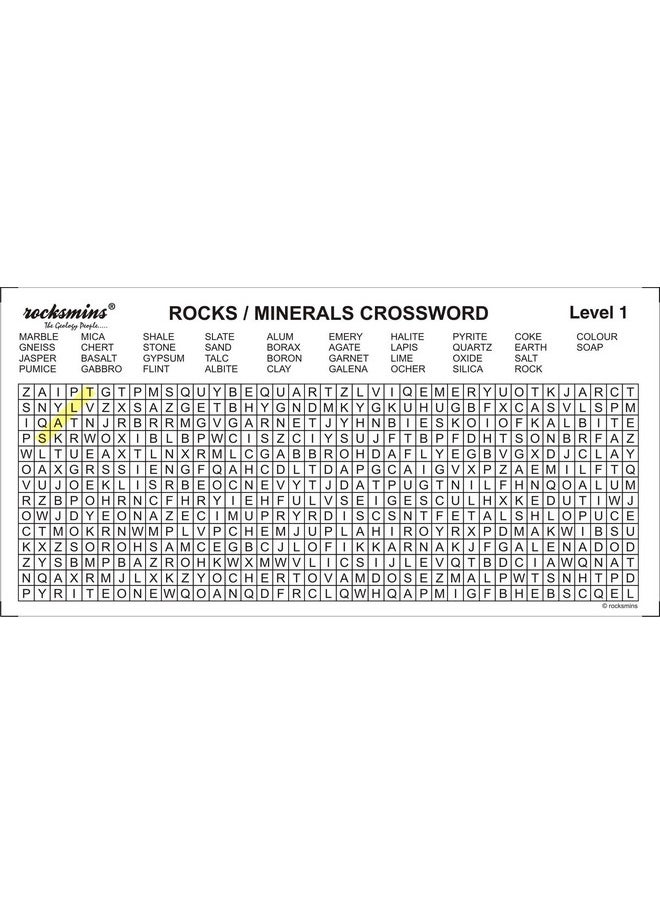 Rocksmins Minerals Science Activity Kit in a Wooden Box MI20ACWB with 10 Testing Tools Worksheet Geology Puzzle 7 Sheets Set of 20 Handpicked Natural Minerals Specimens in Storage Tray for Education