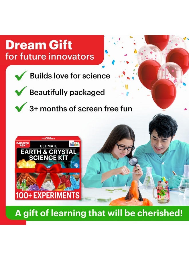 Einstein Box Ultimate Earth & Crystal Science Kit | Science Kits for Kids Age 6-14 | STEM Projects | Learning & Education Toys for 6-8-10-12-14 Year Old Boys & Girls | Gift Ideas for Boys & Girls |