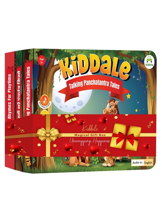 Kiddale 3-Pack Rhymes for Playtime, Hindi and English Panchatantra Musical Interactive Sound Books