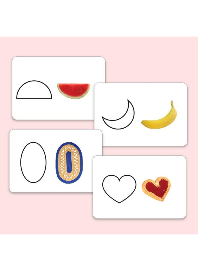 My First Colours & Shapes Flash Cards for Toddlers, 24 Cards, 48 Sides, Montessori, Educational, Kindergarten, Preschool Learning Activities, Gifts for Kids, 1-4 Years Babies, Educational Flashcards