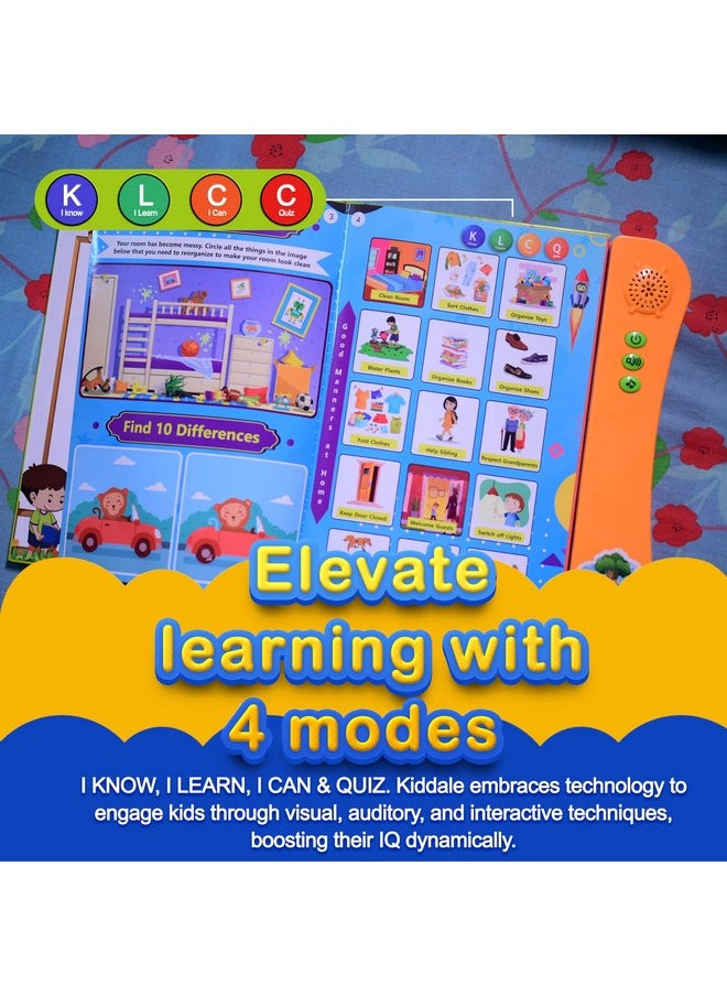 Kiddale Pack of 2 Musical Interactive Children Sound Books:Trip to Zoo & English Essentials|Ideal Gift for 3+ Years Baby|E Learning Book|Smart Intelligent Activity Books|Musical Rhymes|Talking Book