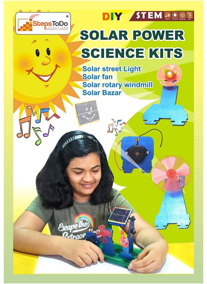 StepsToDo Solar Power Science Kit. Multiple Conversion of Solar Energy. Experimental Learning Study Kit. DIY Science Project Kit. Teaching Aid