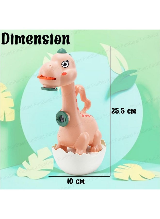 FunBlast Dino Flashlights Projector Torch for Kids - Projection Light for Kids, Slide Projector Torch for Kids, 6 Slides with Color Markers & Reusable Canvas Coloring Kit (Pink)