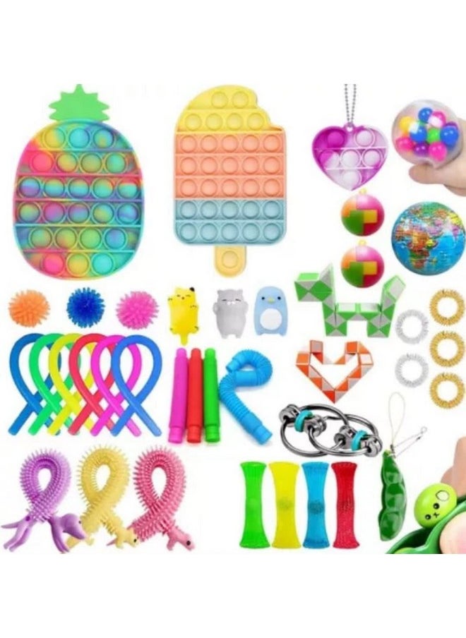 De-Lite Fidget Toys Set Pack for Kids Adults Stress Relief Anti Anxiety Relax Tools Bundles Gift Present Classroom