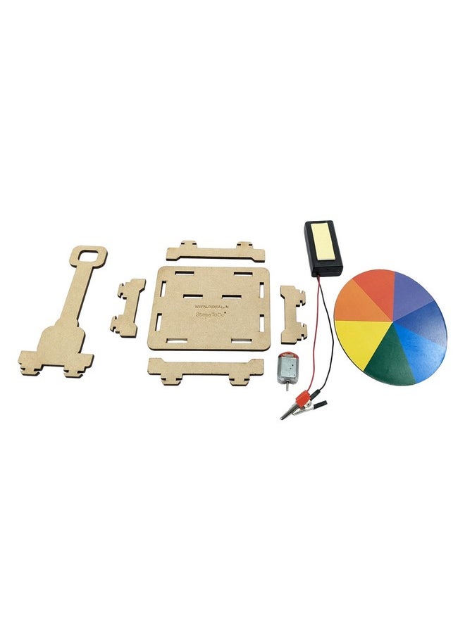 StepsToDo Motorized Newton’s Disk Making Kit (Multicolour) | School Science Project | Science Activity Kit | DIY Activity Kit. STEM Learning Kit