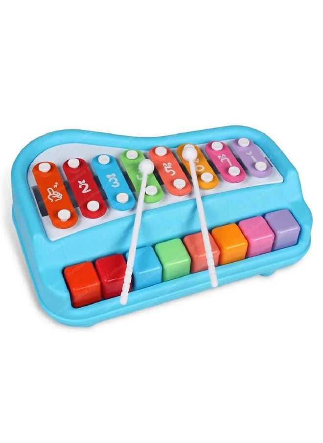 FunBlast Xylophone - Hand Knock Piano Toys, Hammering & Pounding Toys, Xylophone for Kids, Kids Musical Instruments, Kids Xylophone, Xylophone for 1+ Year Old, Kids Drums & Percussion Toy (Blue)