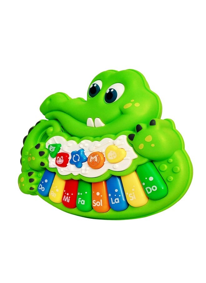 Webby Musical Crocodile Keyword Piano with Light & Animal Voice