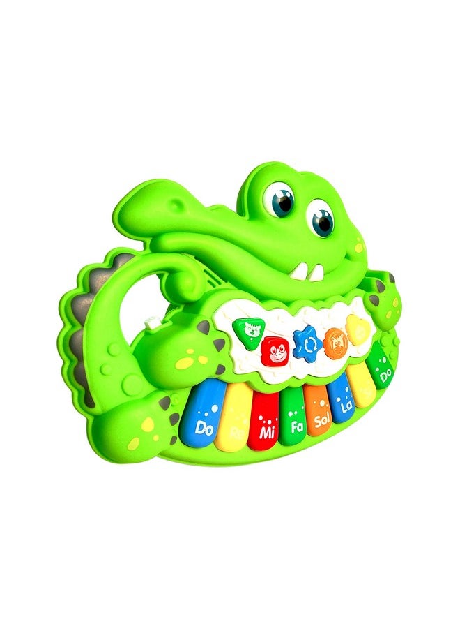 Webby Musical Crocodile Keyword Piano with Light & Animal Voice