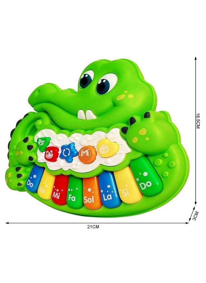 Webby Musical Crocodile Keyword Piano with Light & Animal Voice