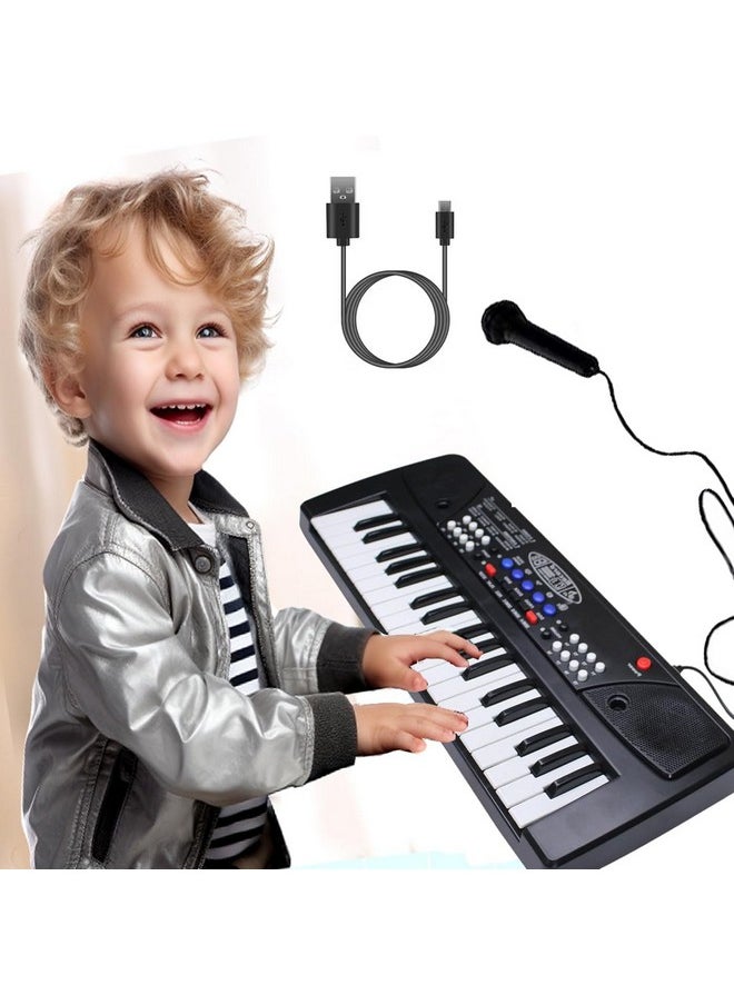 INAAYA 37 Keys Portable Keyboard Piano for Kids Multifunction Piano with Mic Early Music Learning Educational Electronic Musical Instrument Toys Gifts for 3 4 5 6 7 8 9 Year Old Boys and Girls