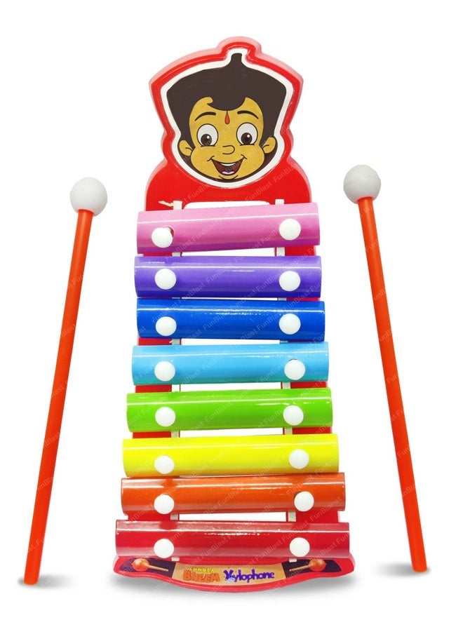 FunBlast Cute Xylophone with 2 Sticks Wooden Toy for Kids, Hand Knock Piano - Musical Toys for Babies,Boys,Girls