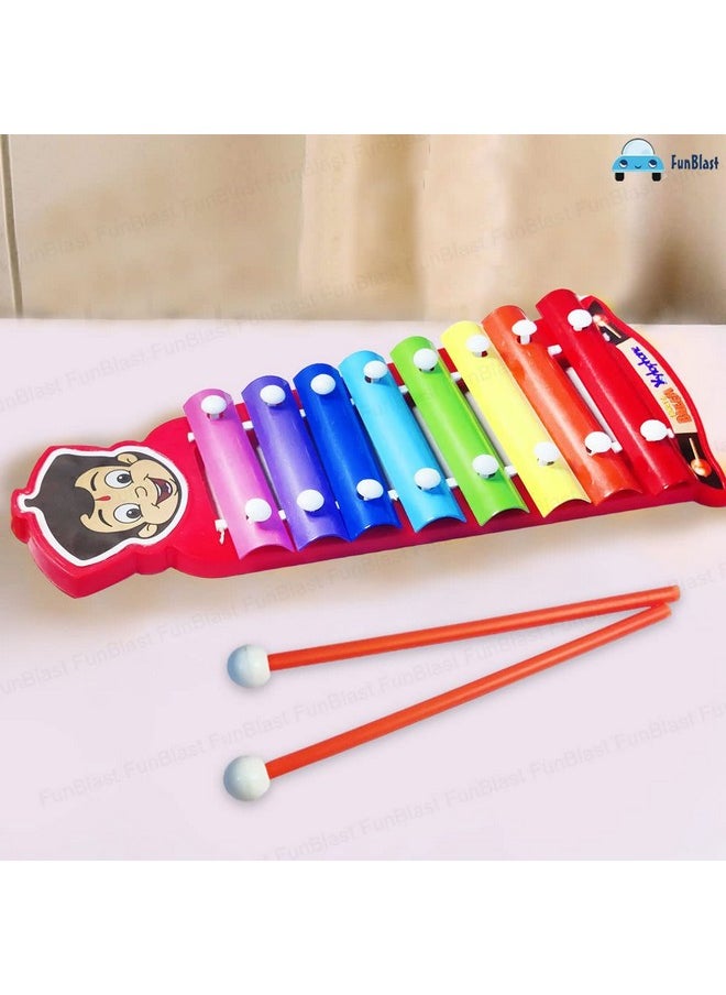 FunBlast Cute Xylophone with 2 Sticks Wooden Toy for Kids, Hand Knock Piano - Musical Toys for Babies,Boys,Girls