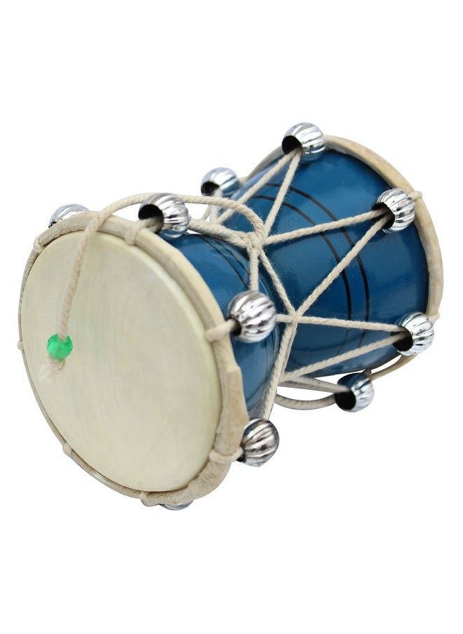ITOS365 Handmade Damroo for Kids Indian Musical Instrument Tourquise Damru Toy Gift