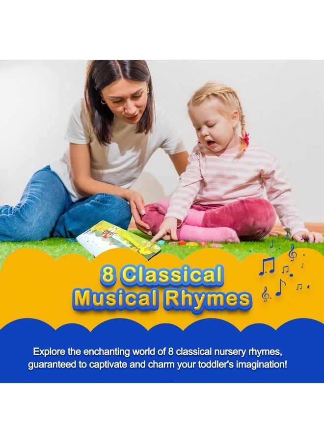 Kiddale Pack of 4 Musical Rhymes Book|8 Classical +16 Rhymes Each for Farm,Wild Animals & Birds |28 Sounds Each|Interactive Touch n Play |Best Musical Gift for 1-4 Years|Sing Along Books,Multicolor