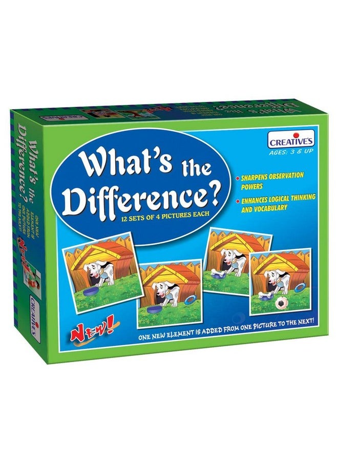 Creative’s What’s The Difference | One New Element is Added from One Picture to The Next| Language Development Games for Kids | Preschool Learning Activity Games| Ages 3 & Up
