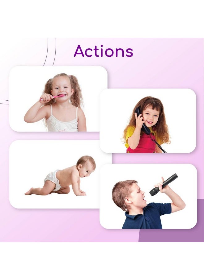 hungry brain Flash Cards for Toddlers, 48 Body Parts & Actions Flashcards, Double-Sided, Montessori, Educational, Kindergarten - Preschool Learning Activities, Gifts for Kids, 1, 2, 3, 4 Years Babies
