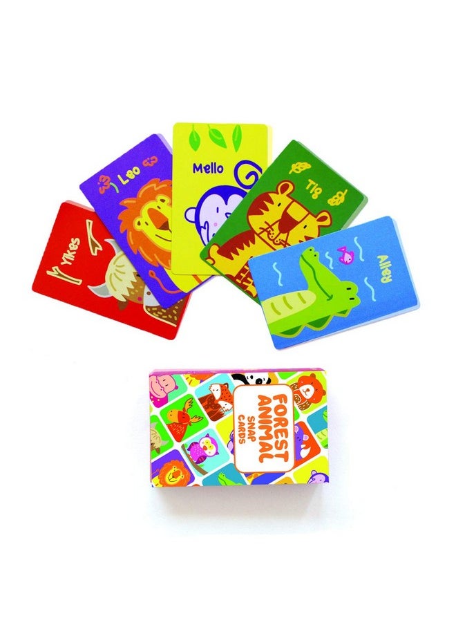 shumee Snap Card Game (3 Years+) - Forest Themed | 52 Cards | Multicolor | Eco Friendly & Safe | Easy to Carry | Made in India